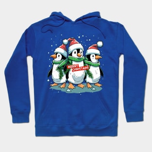 Merry Christmas Penguin Squad Hoodie